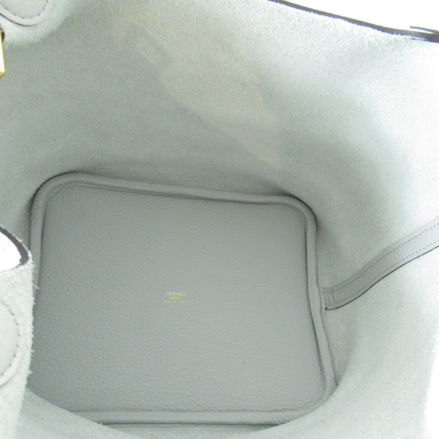 Hermes Picotin Lock MM Blue Pearl Handbag Handbag Leather ant Blue