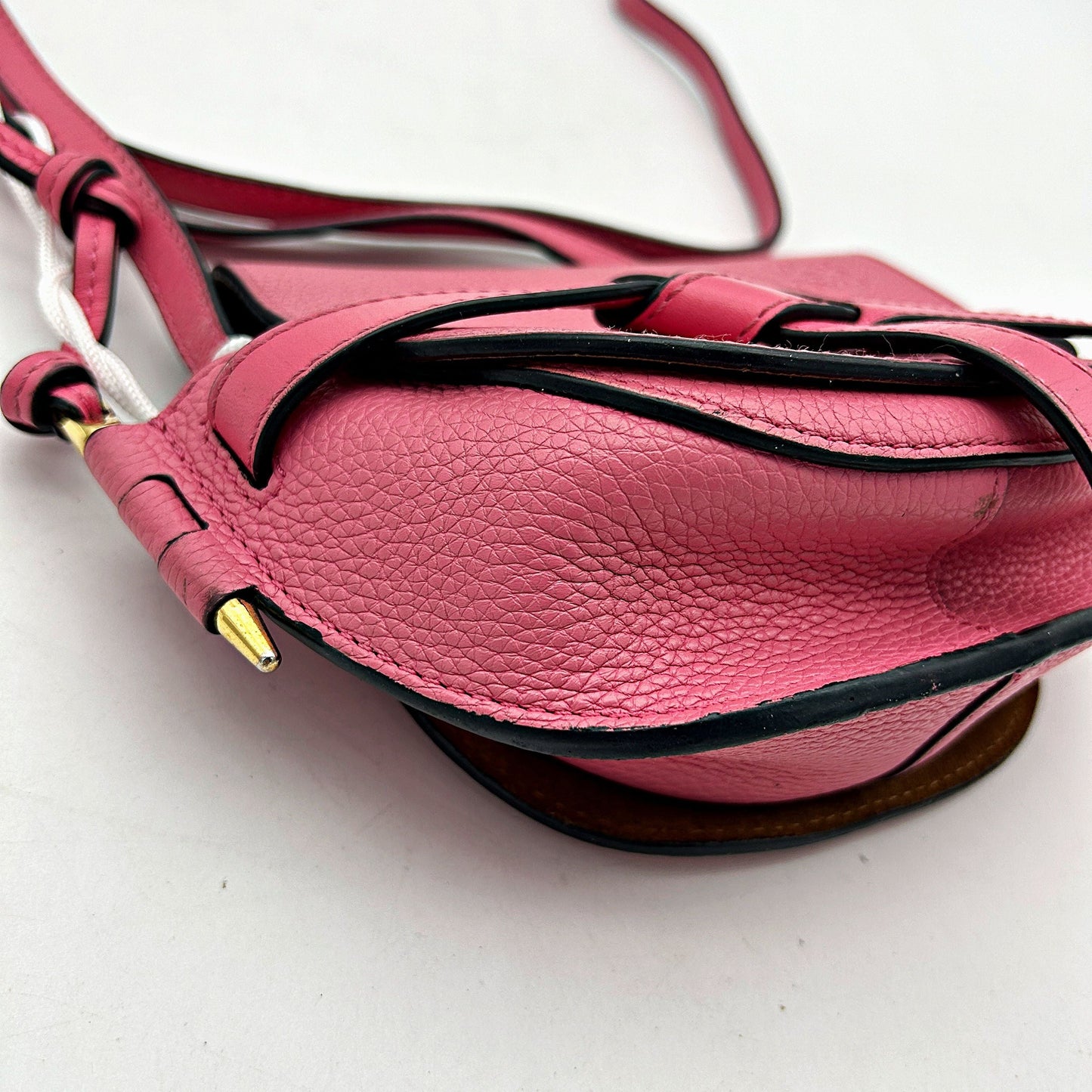 LOEWE Grained Calfskin Mini Gate Crossbody Bag Wild Rose LA42351