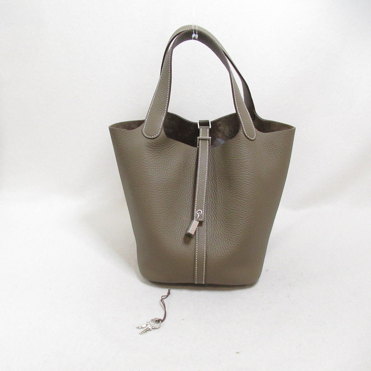 Hermes Hermes Picotin Lock MM Tote Bag Tortoise Bag Leather Brown