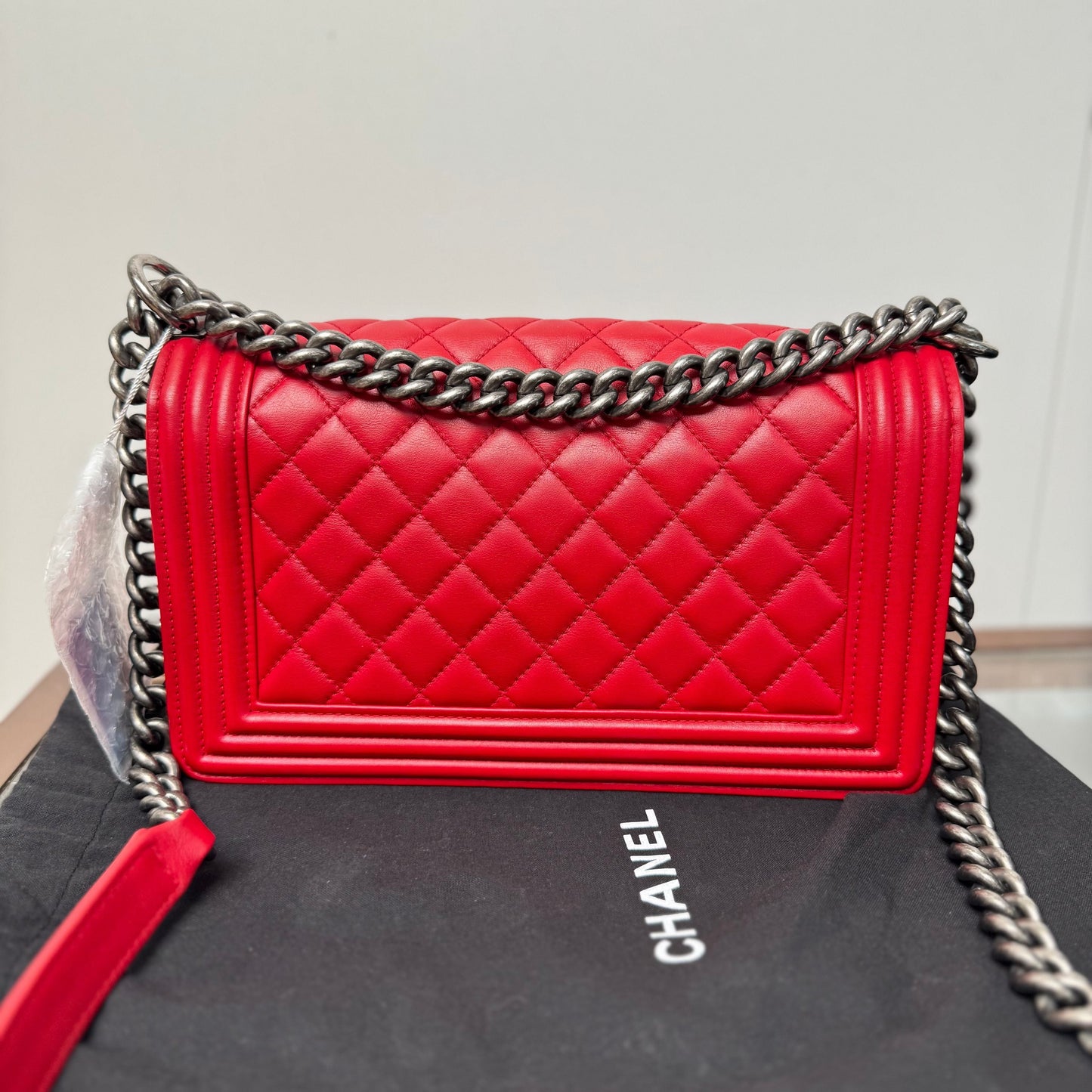 Chanel Medium Boy Bag - Red Shoulder Bags, Handbags
