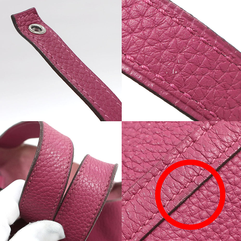 Hermes Handbag Picotin Lock Picotin Lock PM 18 Tosca/SV G Clemence O 2011 Manufactured Women Key/Cadena Bag Preservation 【 】 Neck Quality Wood