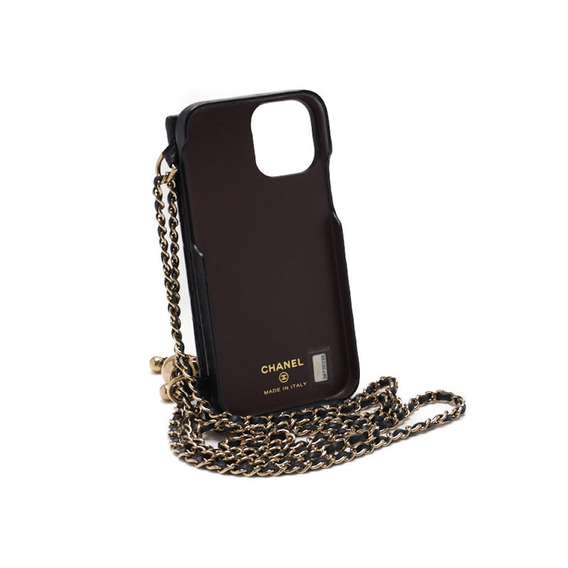 Chanel Matrasse Smartphone Case (iPhone 13pro) Chain Sder Black Shoulder Bag Shellder Bag Ladies Bag Hybrid 【 Ship】 Ladies Online