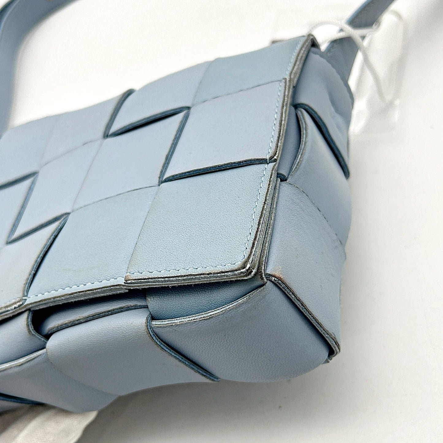 Bottega Veneta Intrecciato Cassette - Blue Crossbody Bags, Handbags LA45028