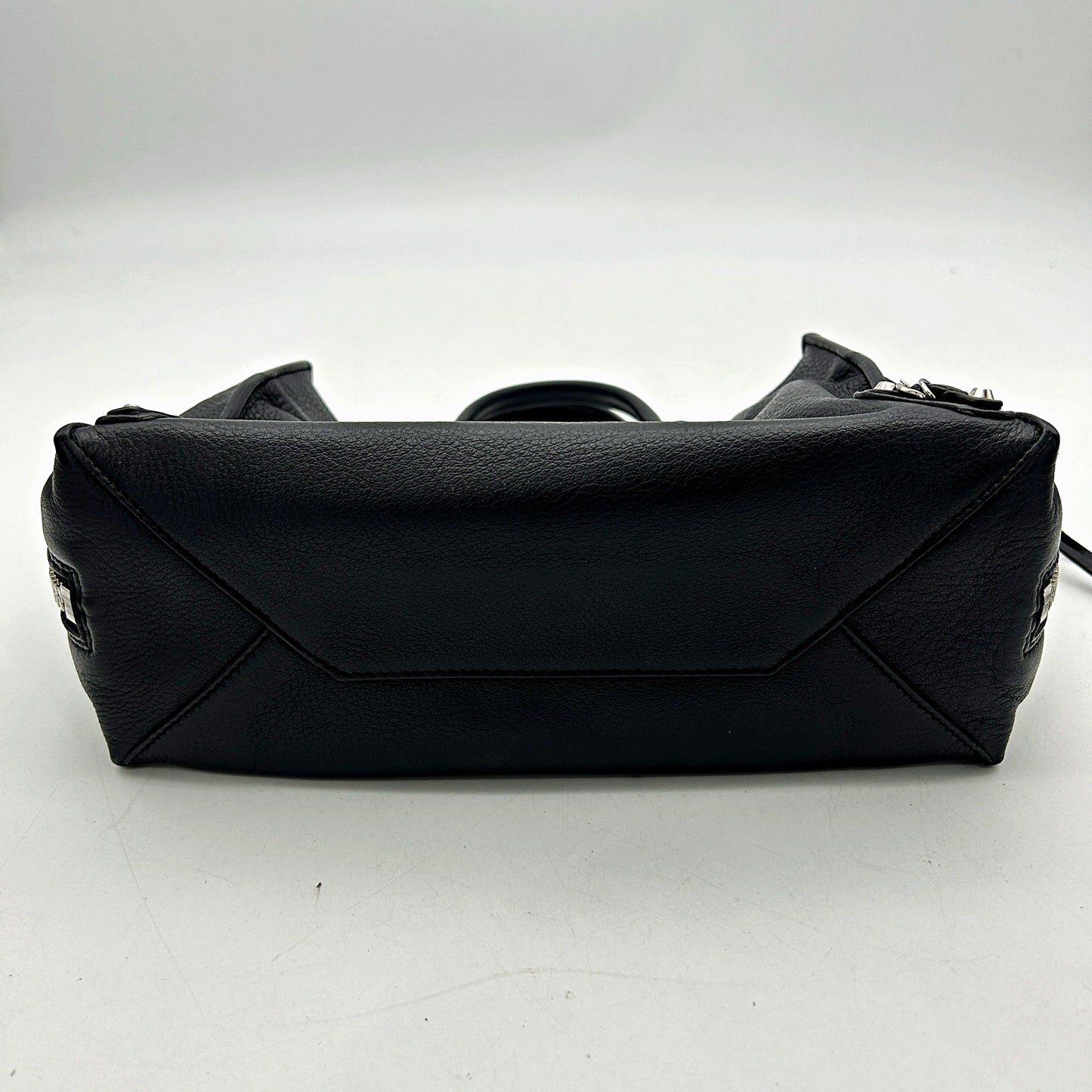 Balenciaga Black Mini Papier A6 Zip-Around Satchel Leather Pony-style calfskin LA20224