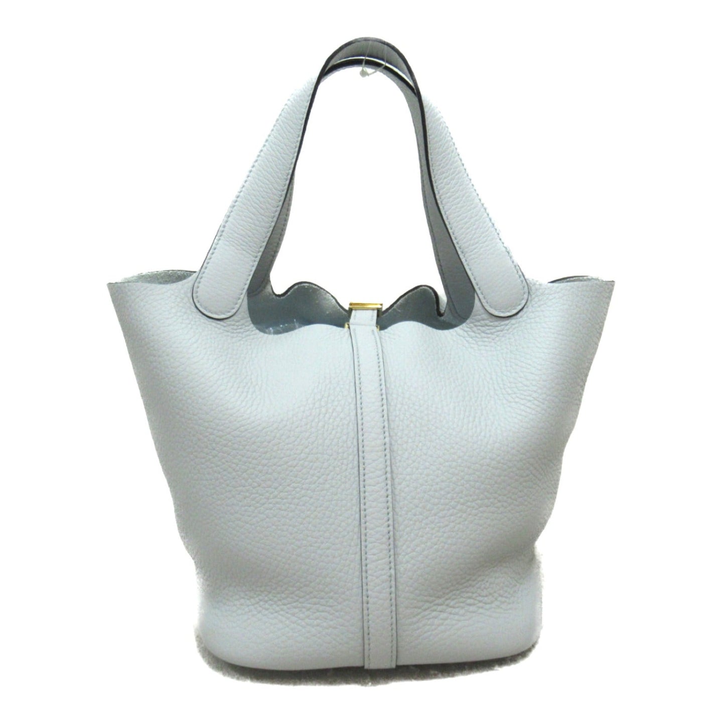 Hermes Picotin Lock MM Blue Pearl Handbag Handbag Leather ant Blue
