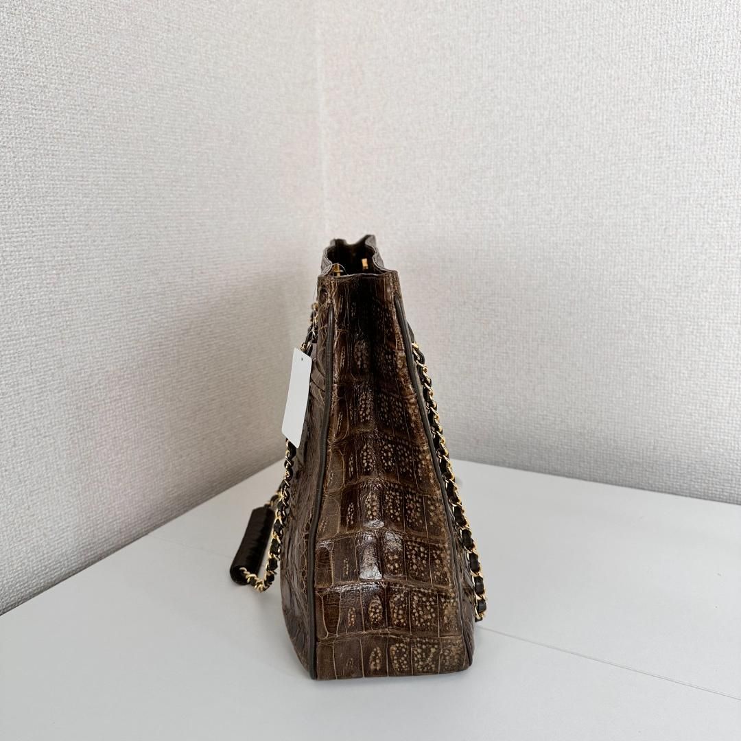 Chanel Crocodile Chain Tote - Brown Shoulder Bags, Handbags MR