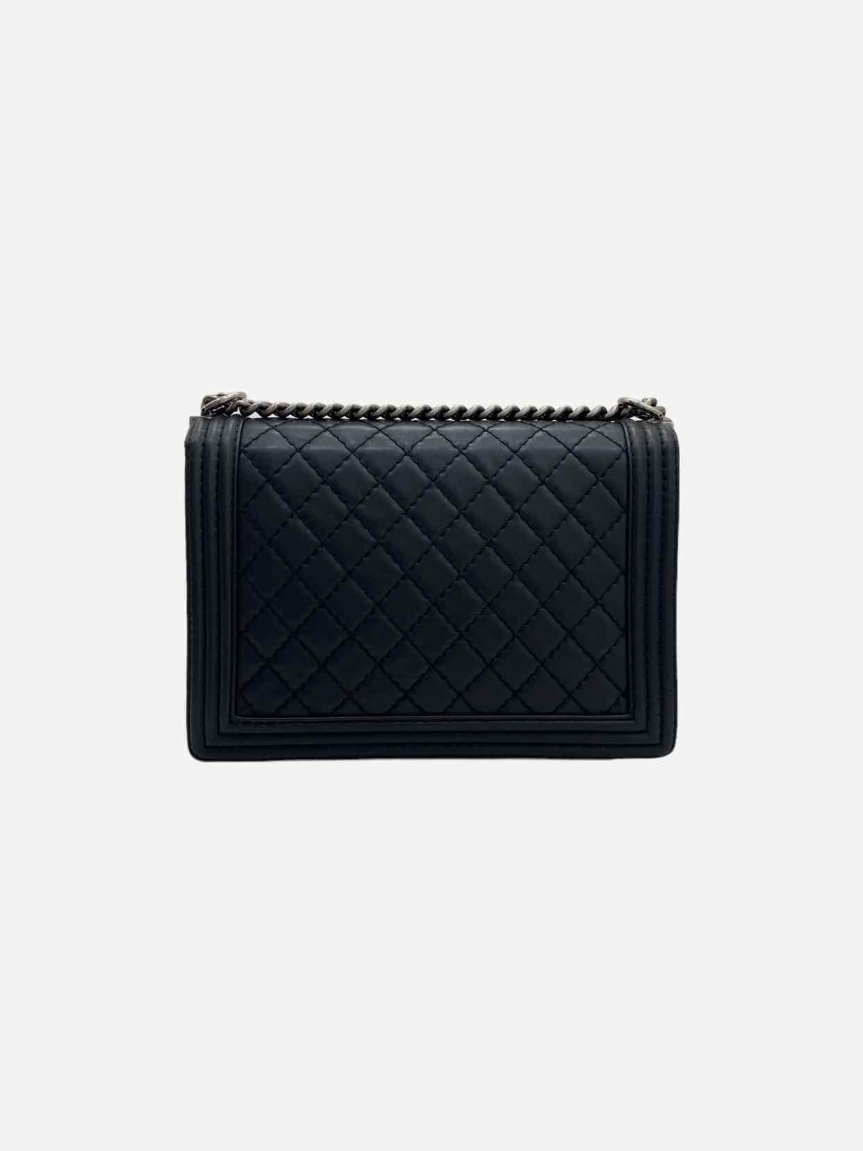 CHANEL Boy Black Quilted Shoulder Bag