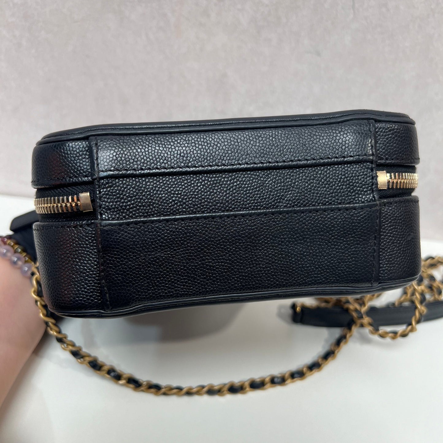 CHANEL Patent Flap Waist Belt Bag Black 3337