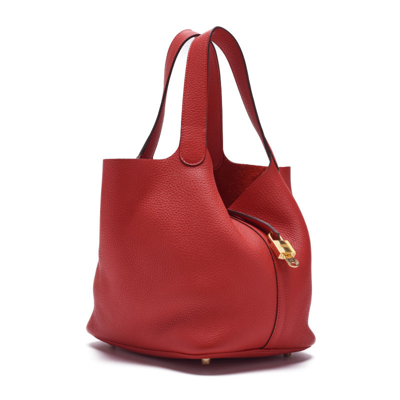 HERMES ERMES Picotin Lock MM Handbag al Clemence Rouge Handbag Handbag Ladies Handbags Hybrid 【French】【 Delivery】 Ladies Handbags Ladies Online