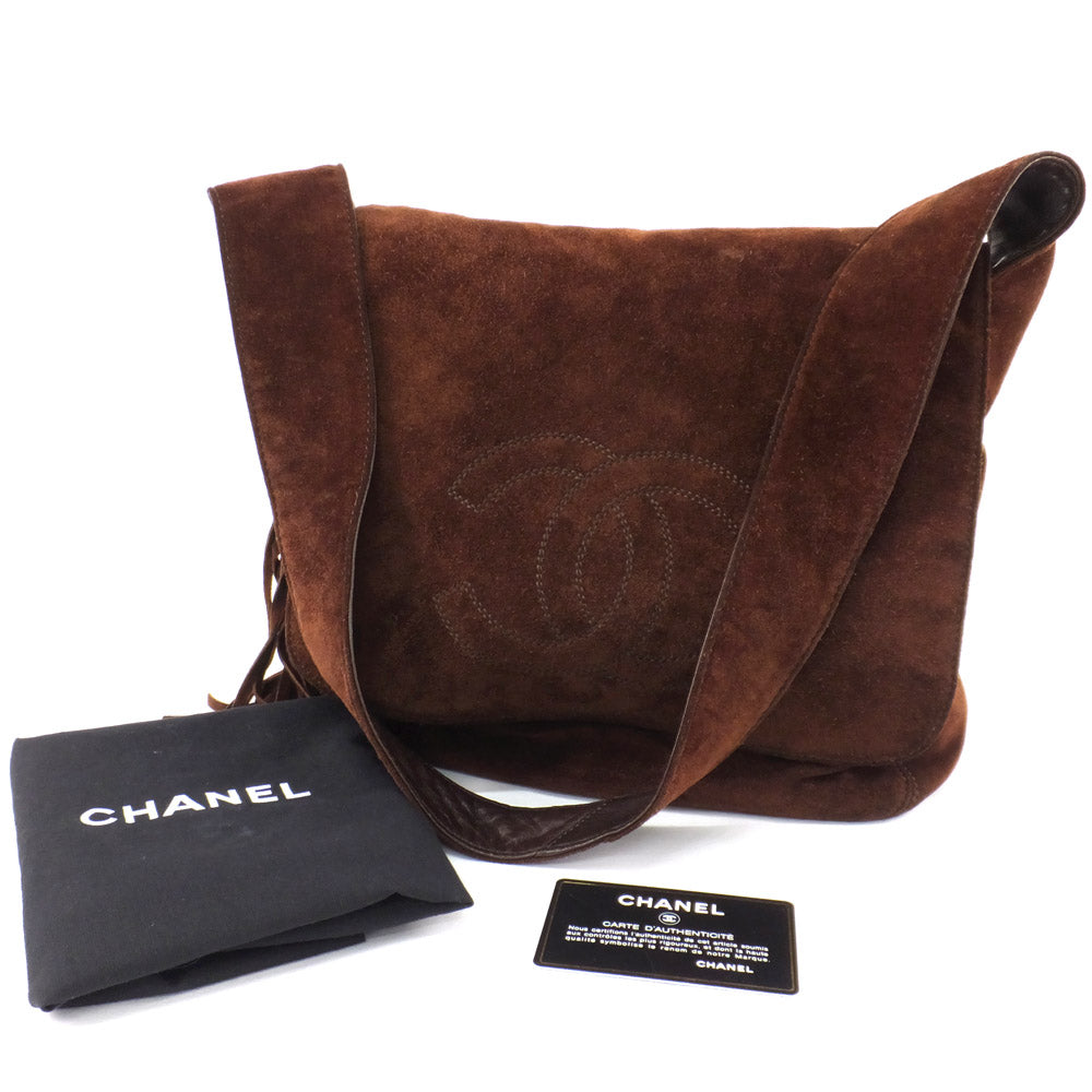 Chanel Shoulder Bag Dark Brown Tea Magnet Opens Coke Fresh Wedding