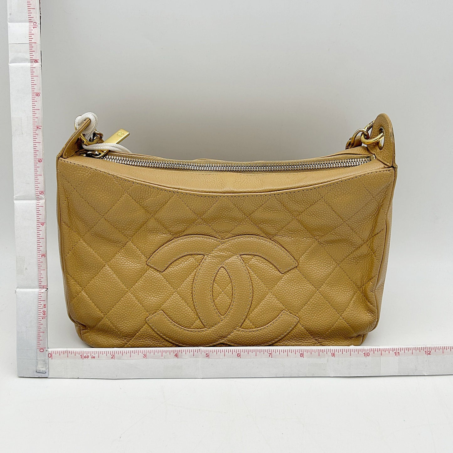 Chanel Caviar Timeless Pochette - Neutrals Shoulder Bags, Handbags LA986