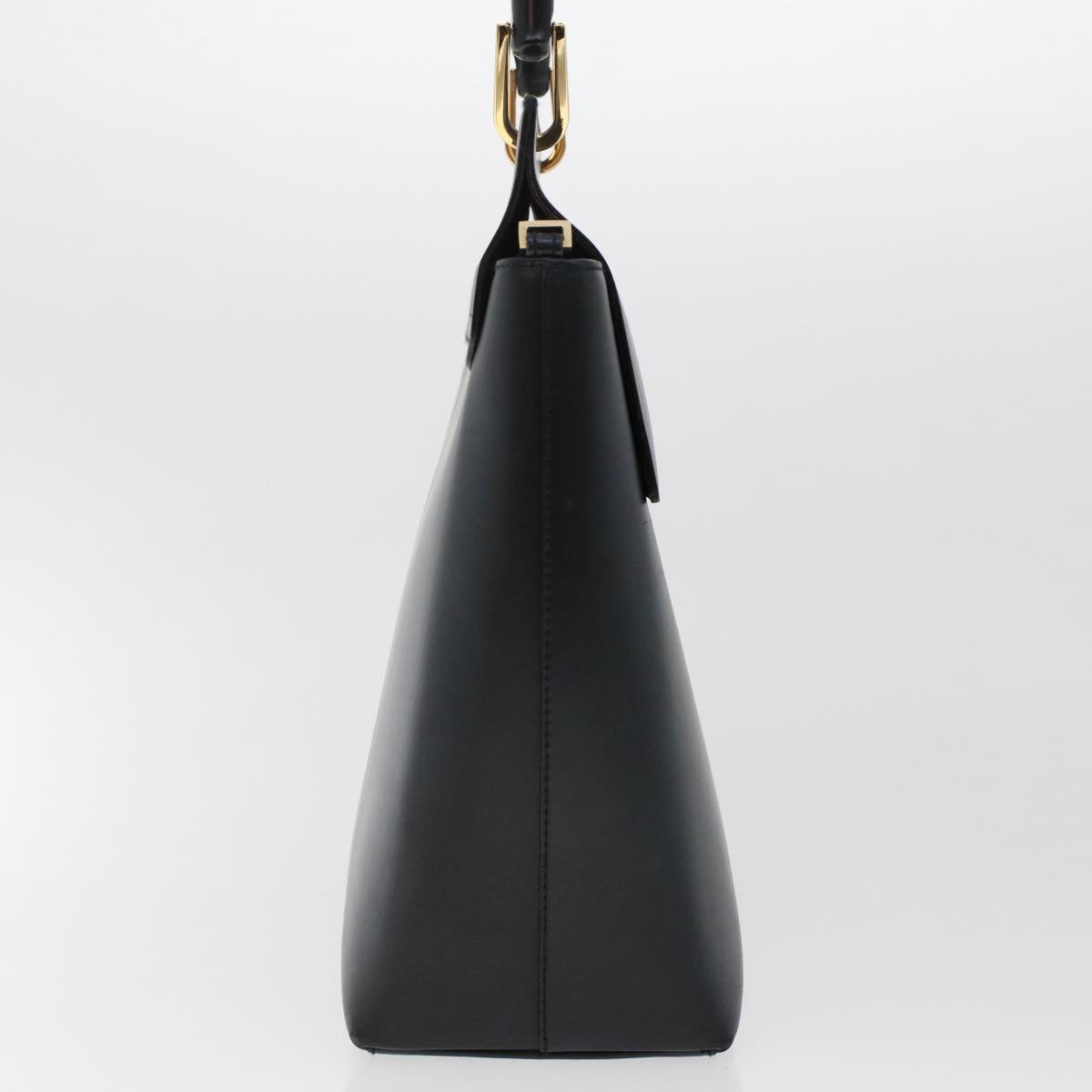 GUCCI Bamboo Shoulder Bag Leather Black ep1264