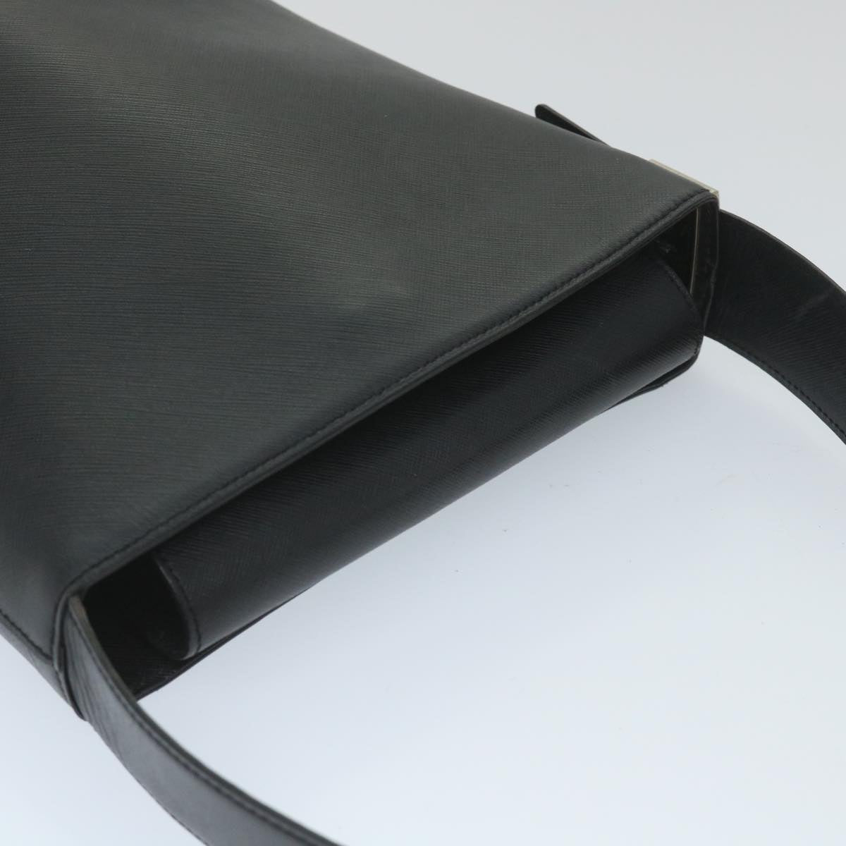 BurberrySs Shoulder Bag Leather Black Auth ep2237
