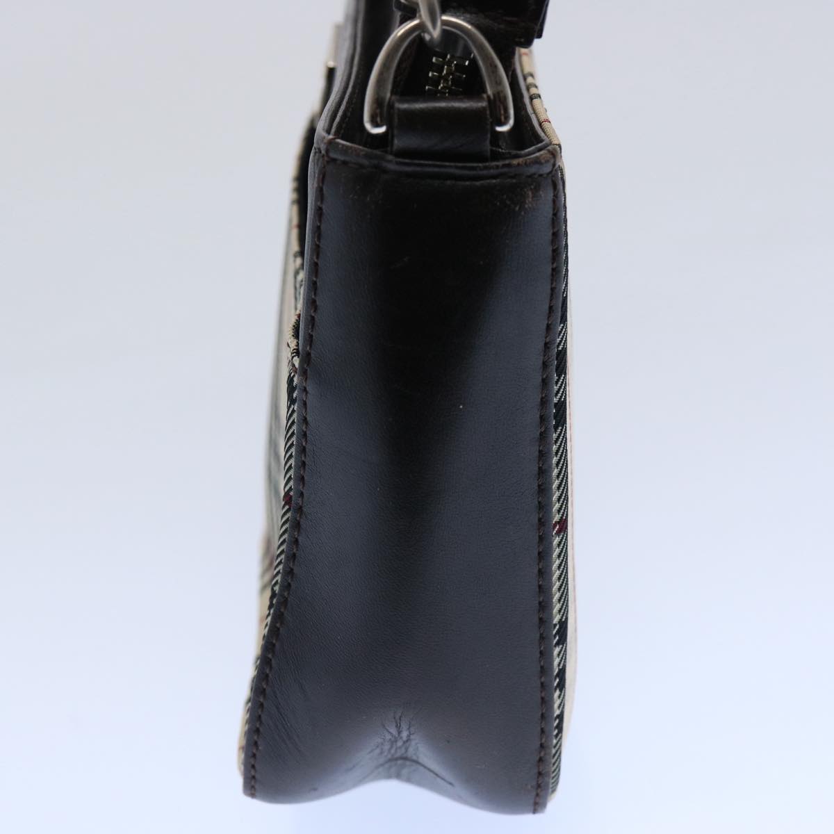 Burberry Nova Check Shoulder Bag Nylon Beige Auth ep2705