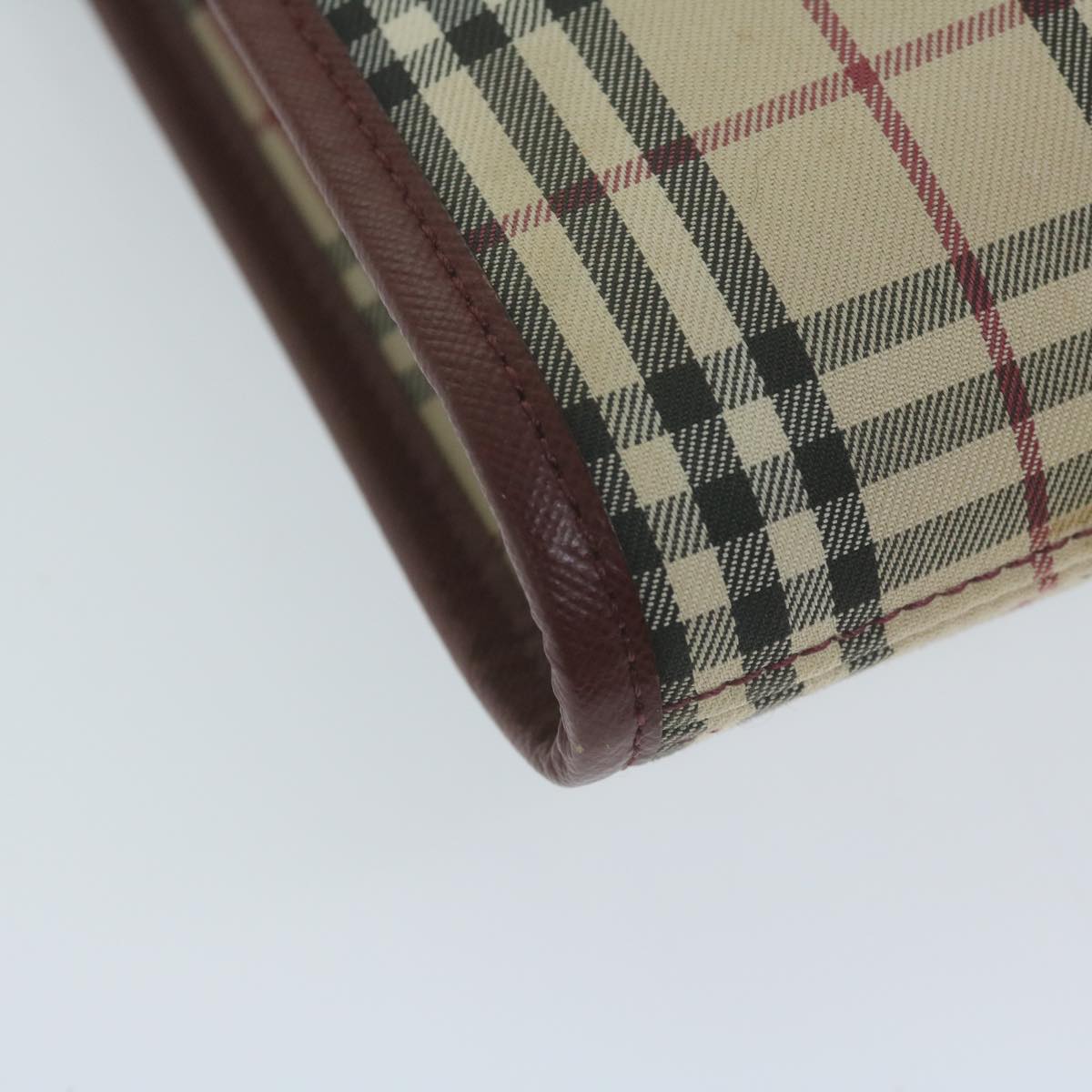 Burberry Nova Check Shoulder Bag Canvas Beige Auth ep3200