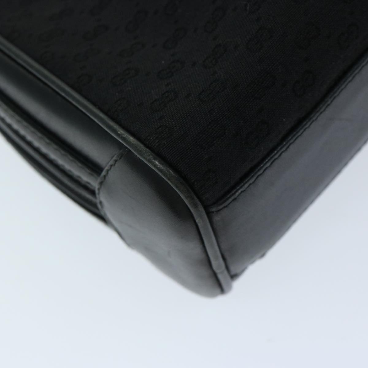 GUCCI Micro GG Canvas Shoulder Bag Black Auth ep3827