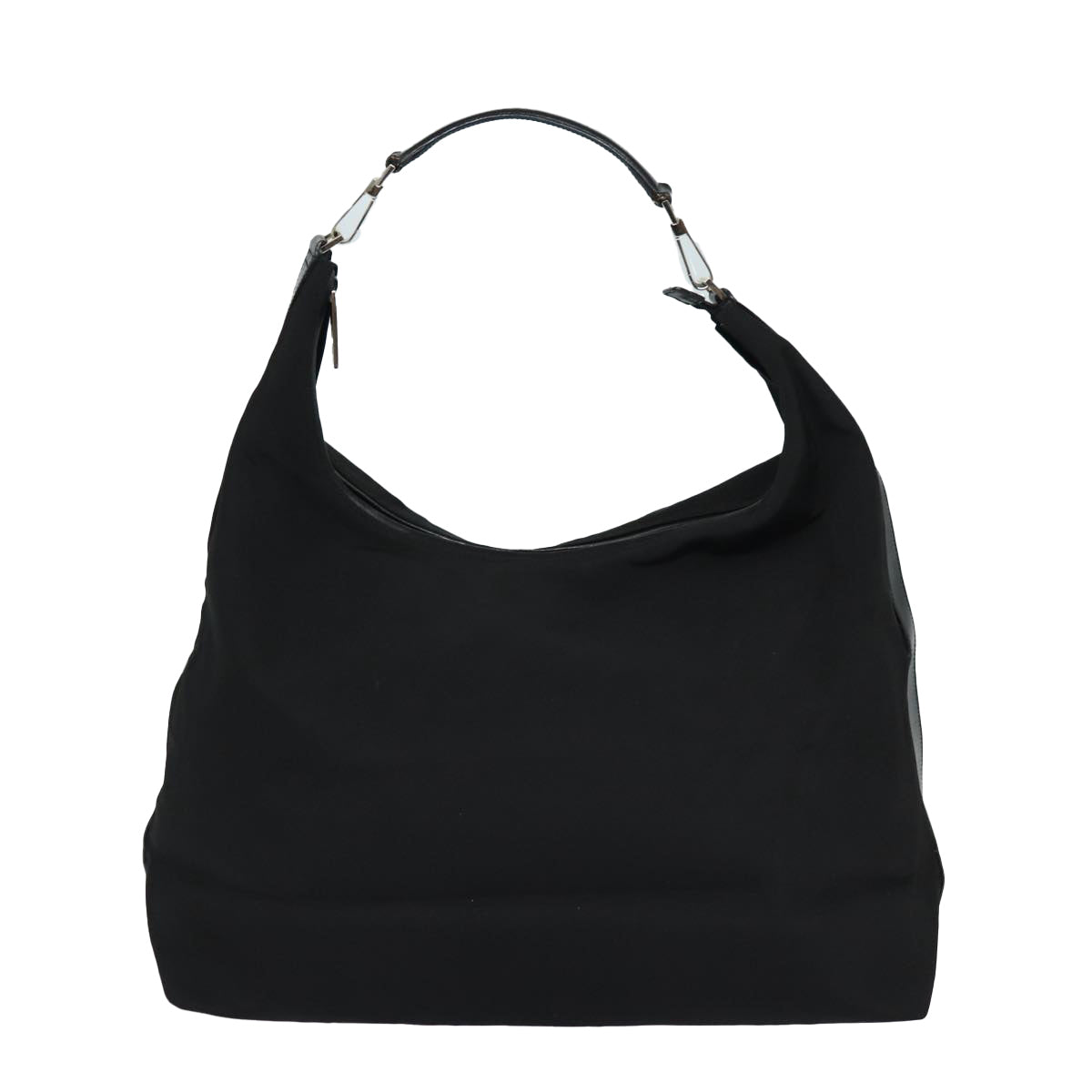 GUCCI Shoulder Bag Nylon Black Silver 001 1956 Auth ep5116