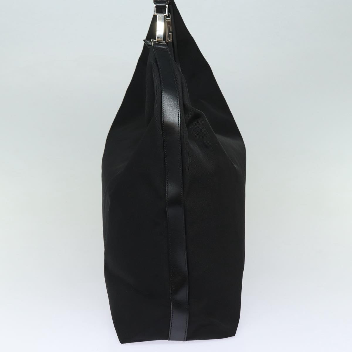 GUCCI Shoulder Bag Nylon Black Silver 001 1956 Auth ep5116