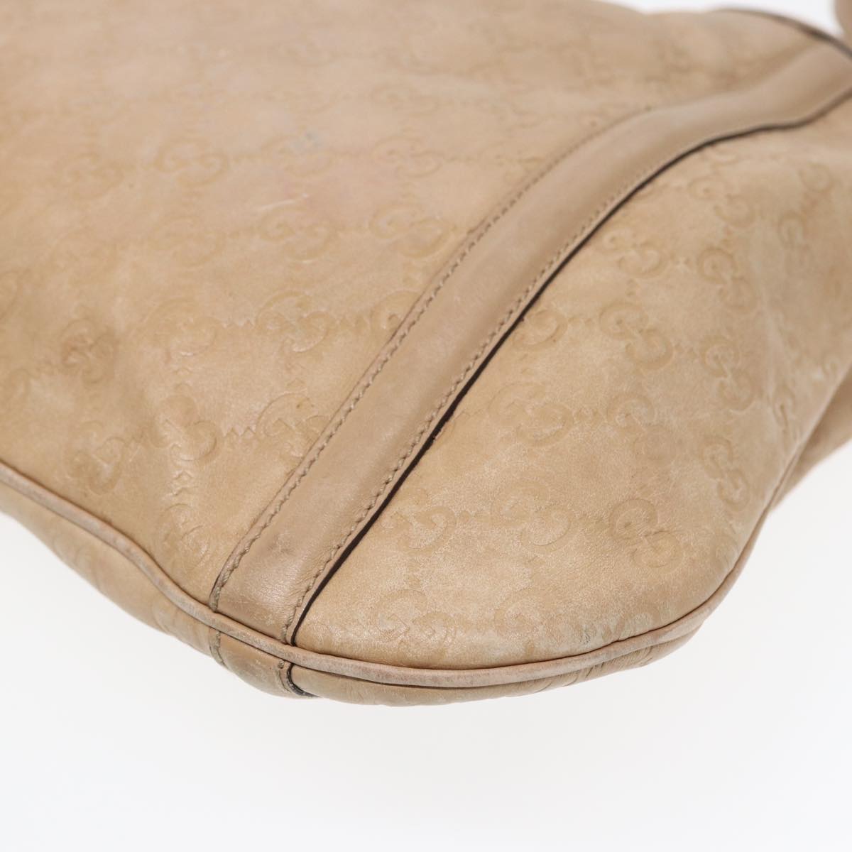 GUCCI GG Canvas ssima Interlocking Shoulder Bag Beige 162740 Auth ep5234