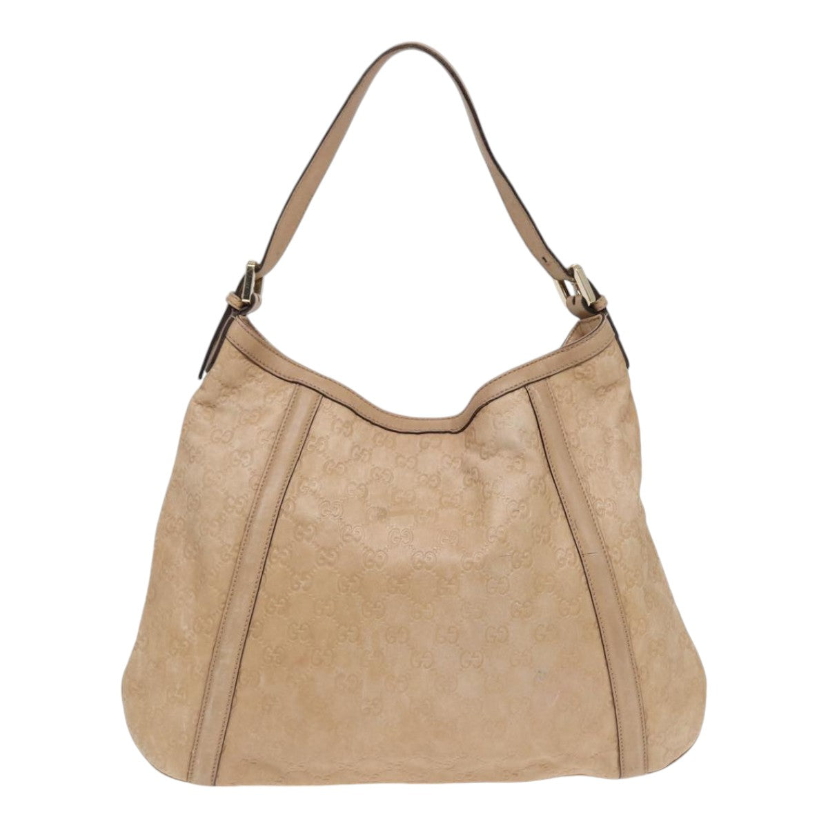GUCCI GG Canvas ssima Interlocking Shoulder Bag Beige 162740 Auth ep5234
