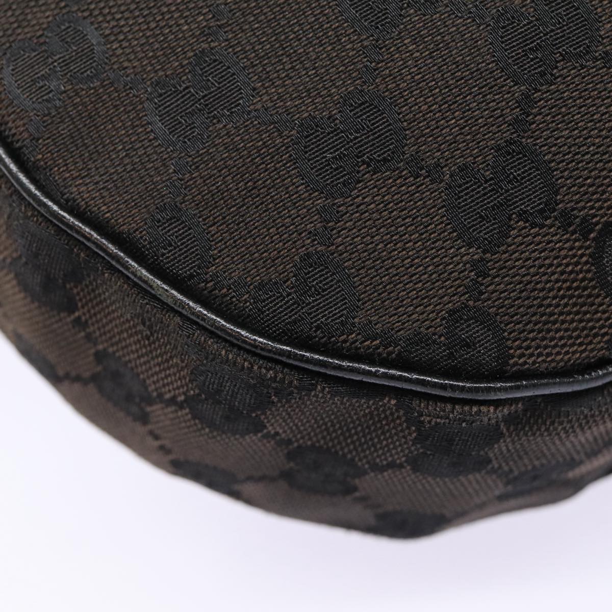GUCCI GG Canvas Shoulder Bag Black Silver 122790 Auth ep5395