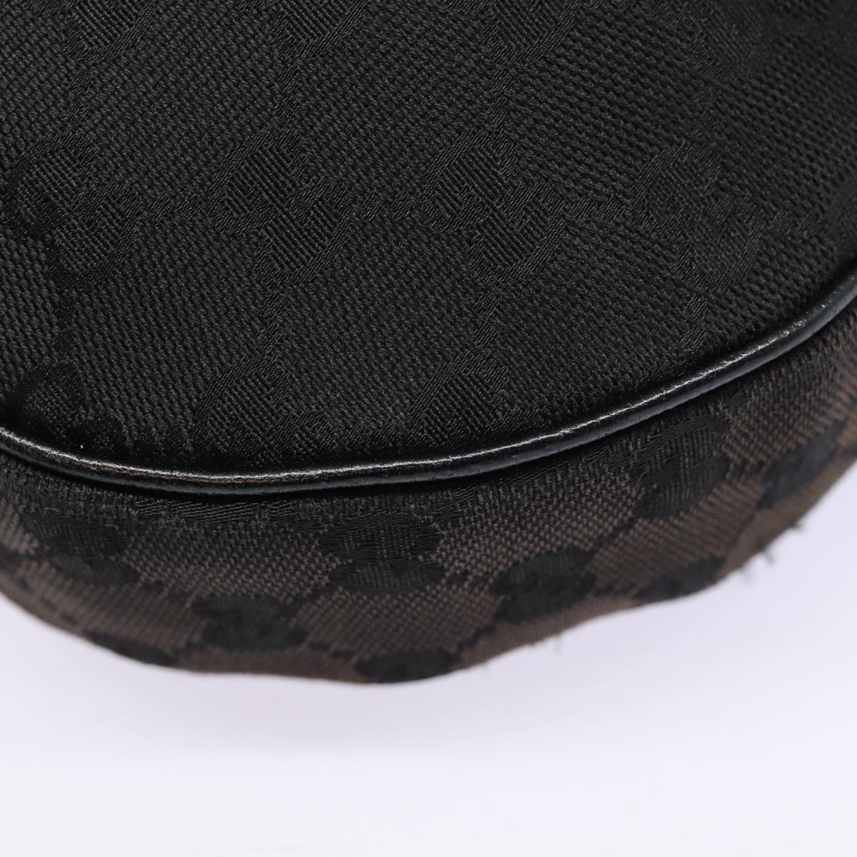 GUCCI GG Canvas Shoulder Bag Black Silver 122790 Auth ep5395