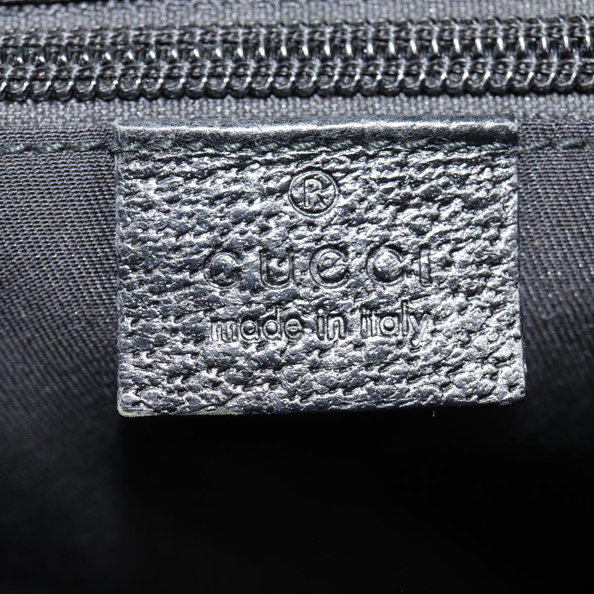 GUCCI GG Canvas Shoulder Bag Black Silver 122790 Auth ep5395
