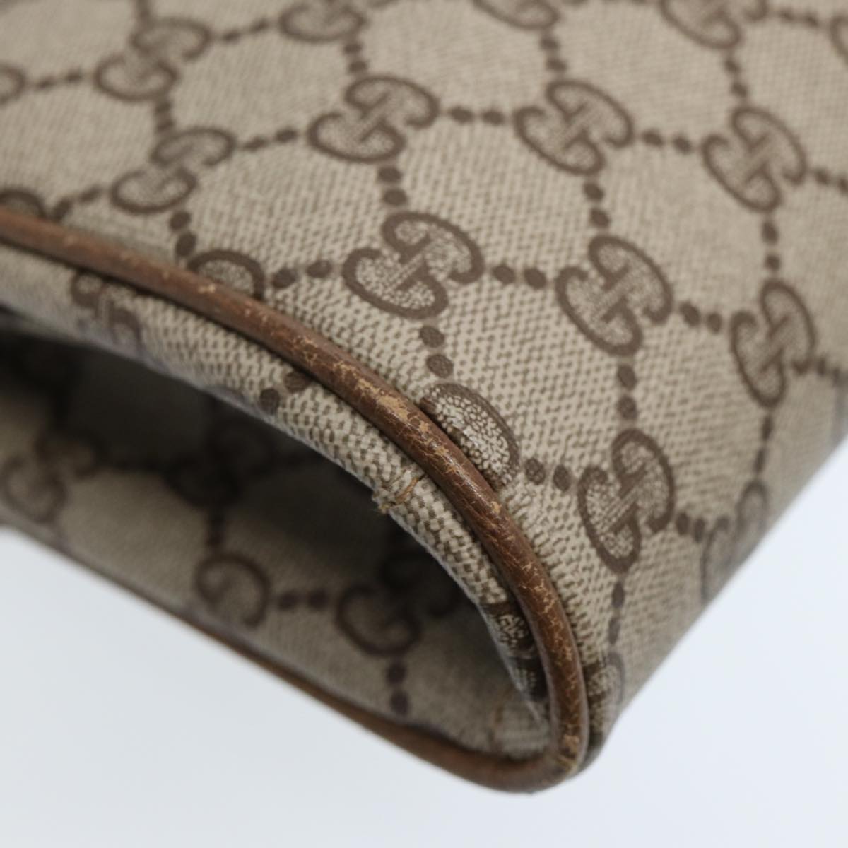 GUCCI GG Supreme Shoulder Bag Beige Gold 004 261 1923 Auth ep5471