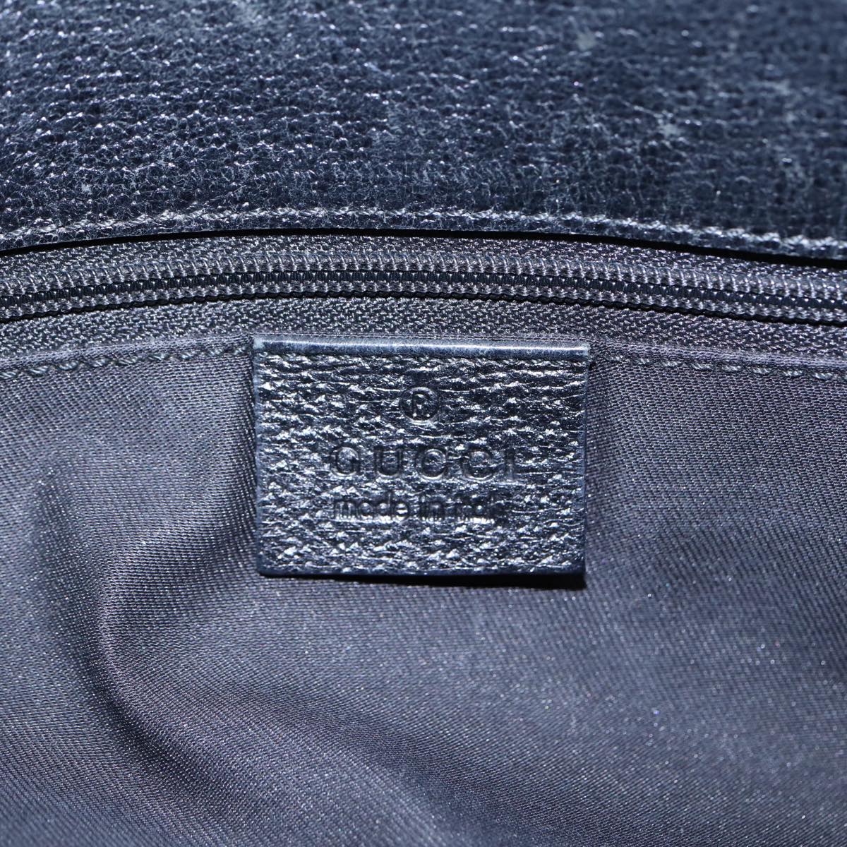 GUCCI GG Canvas Tote Bag Black Silver 120837 Auth ep5509