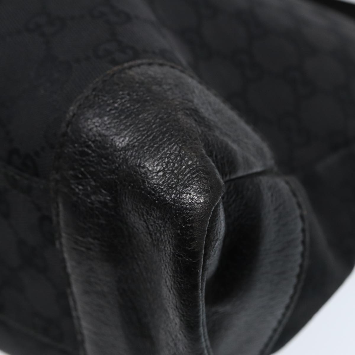 GUCCI GG Canvas Shoulder Bag Black Silver 110054 Auth ep5541