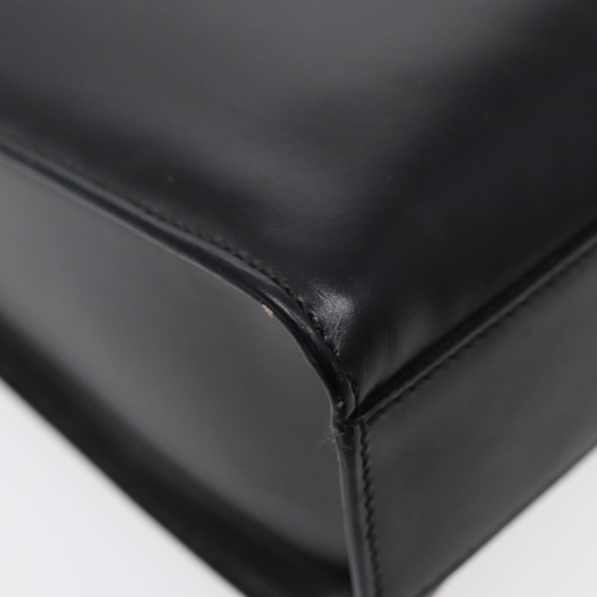 GUCCI Shoulder Bag Leather Black Silver Auth ep5573