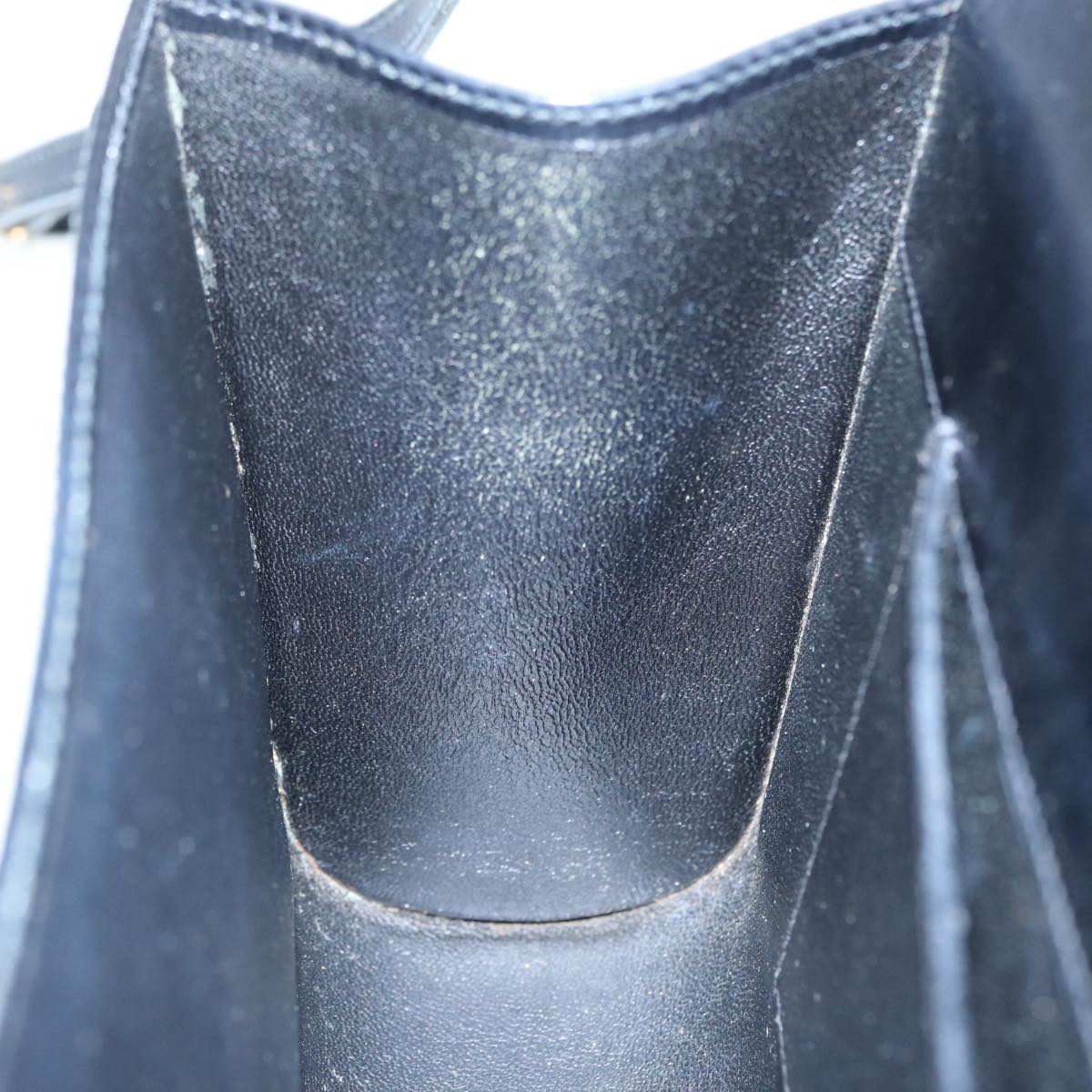 GUCCI Shoulder Bag Leather Black Gold Auth ep5586