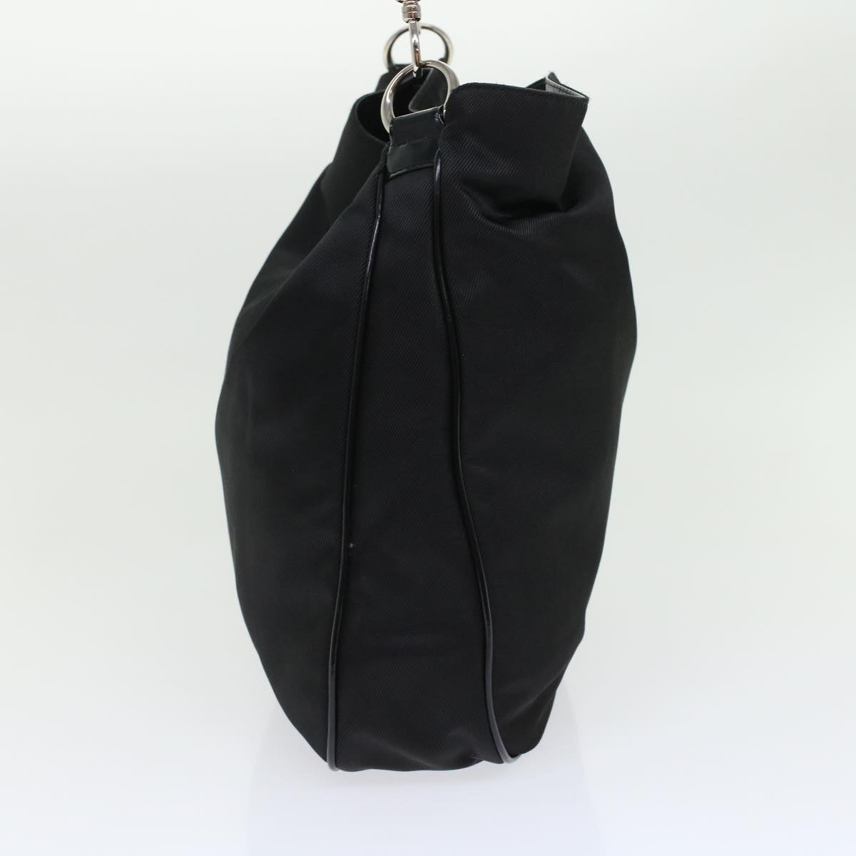GUCCI Bamboo Shoulder Bag Nylon Black 00119981577 ep826
