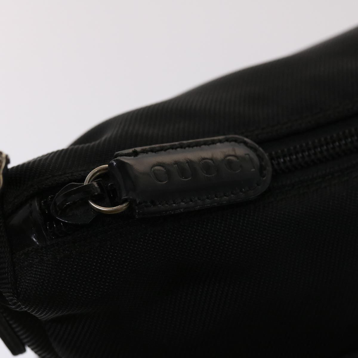 Gucci Bamboo Shoulder Bag Nylon Black 00020320509 ep970