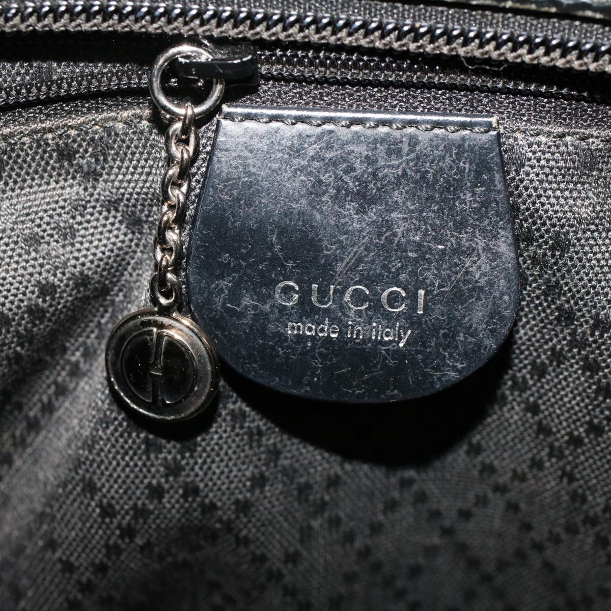 Gucci Bamboo Shoulder Bag Nylon Black 00017050588 ep982