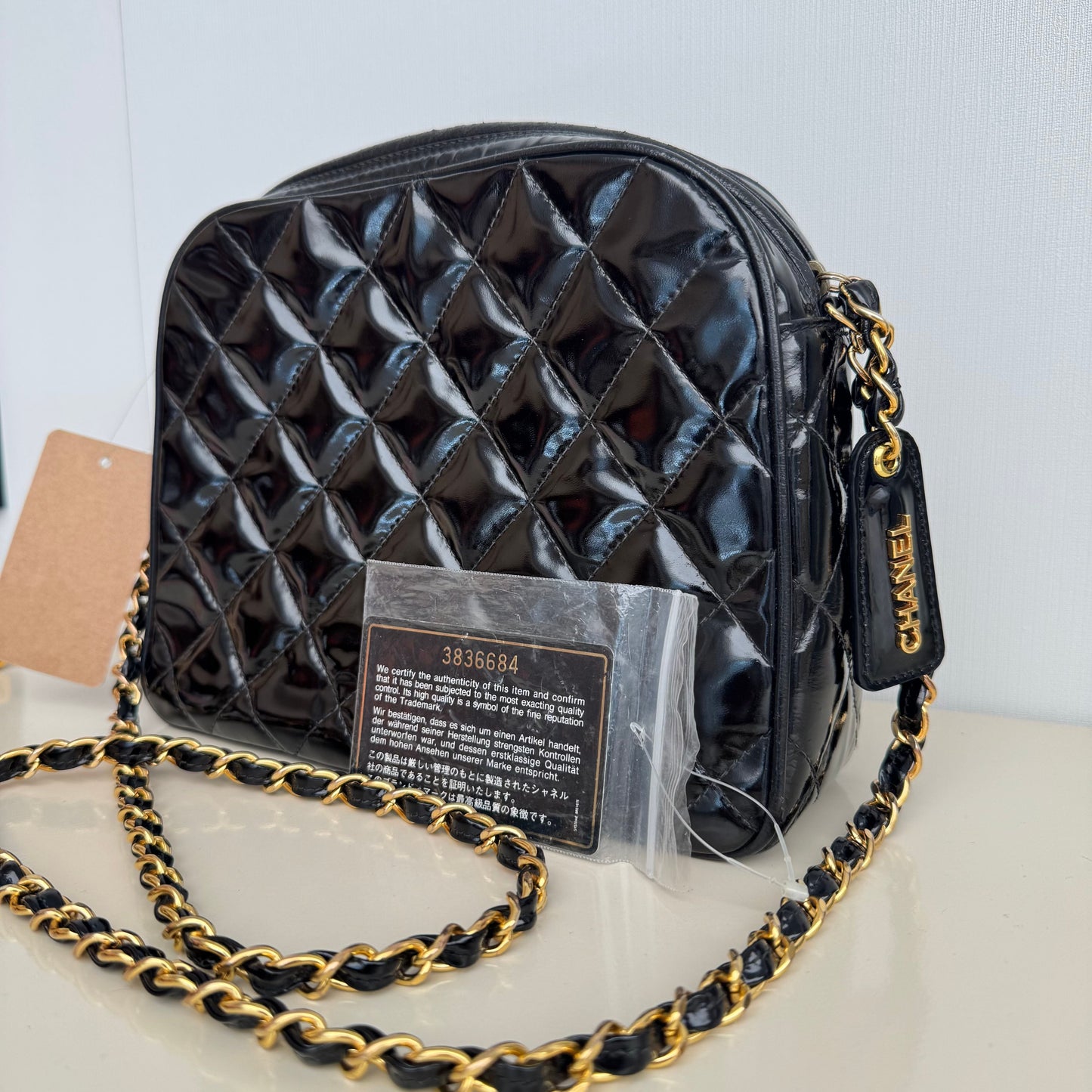 Chanel Vintage Patent Quilted Camera Bag - Black Crossbody Bags, Handbags 2928
