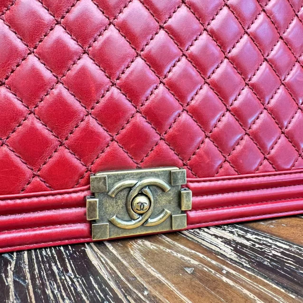Chanel XL Boy Bag - Red Shoulder Bags, Handbags