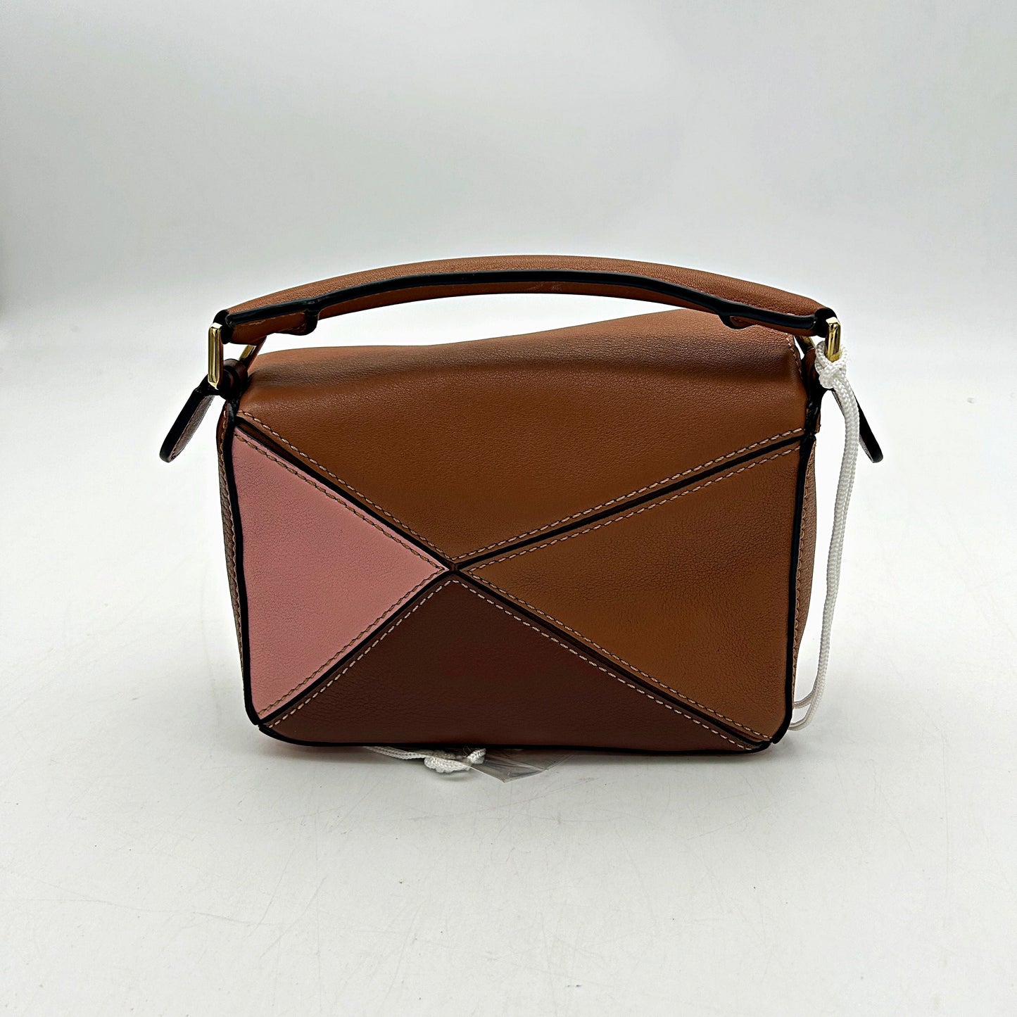 LOEWE Calfskin Mini Puzzle Bag Tan Medium Pink LA36264