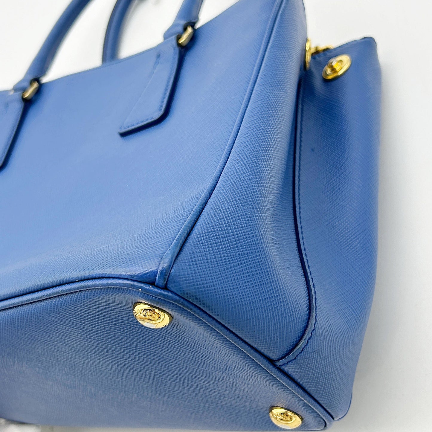 Prada Saffiano Leather Galleria Double Zip - Blue Totes, Handbags LA12131