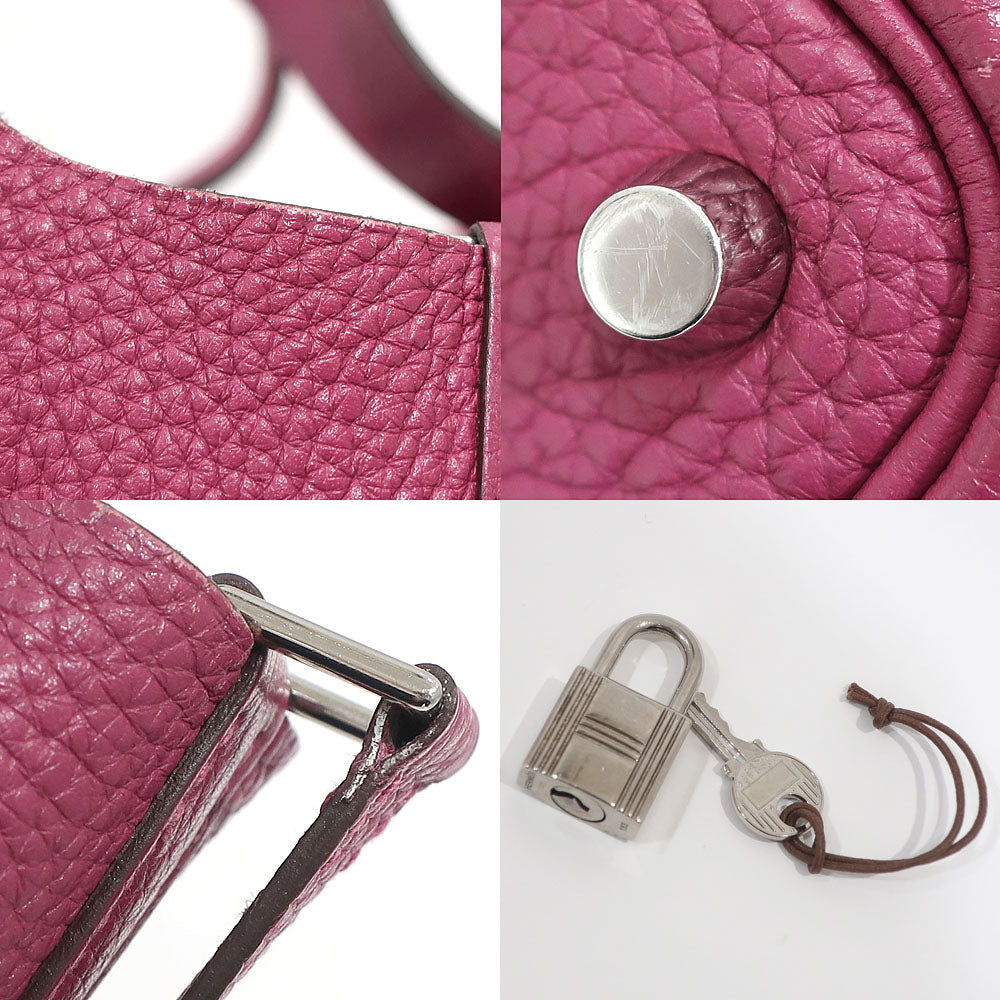 Hermes Handbag Picotin Lock Picotin Lock PM 18 Tosca/SV G Clemence O 2011 Manufactured Women Key/Cadena Bag Preservation 【 】 Neck Quality Wood