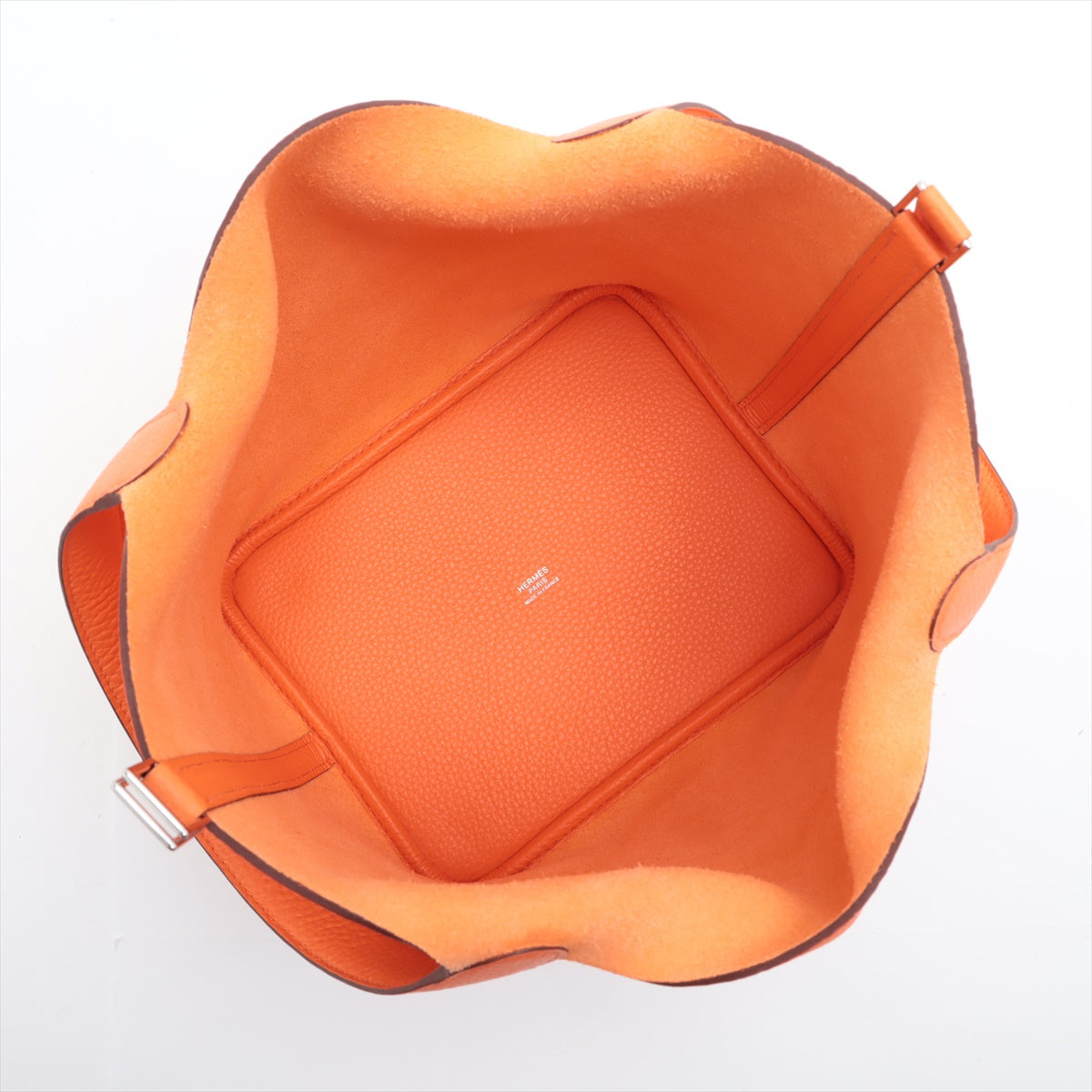 Hermes Picotin Lock MM clémence Orange Mini Silver G W2024