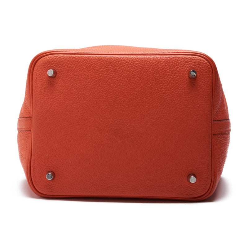 HERMES Picotin Lock MM Handbag Clemence Orange Poppy Orange Poppy Handbag Handbag Lady Back ( Delivery)