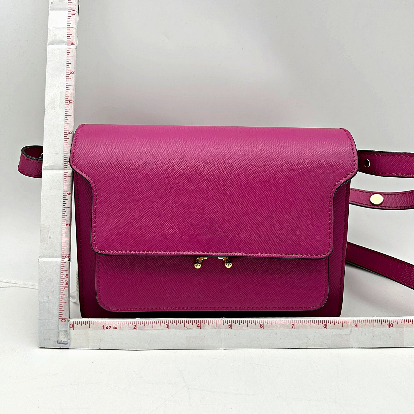 Marni Trunk Soft Mini Crossbody Bag in Pink Leather LA19915