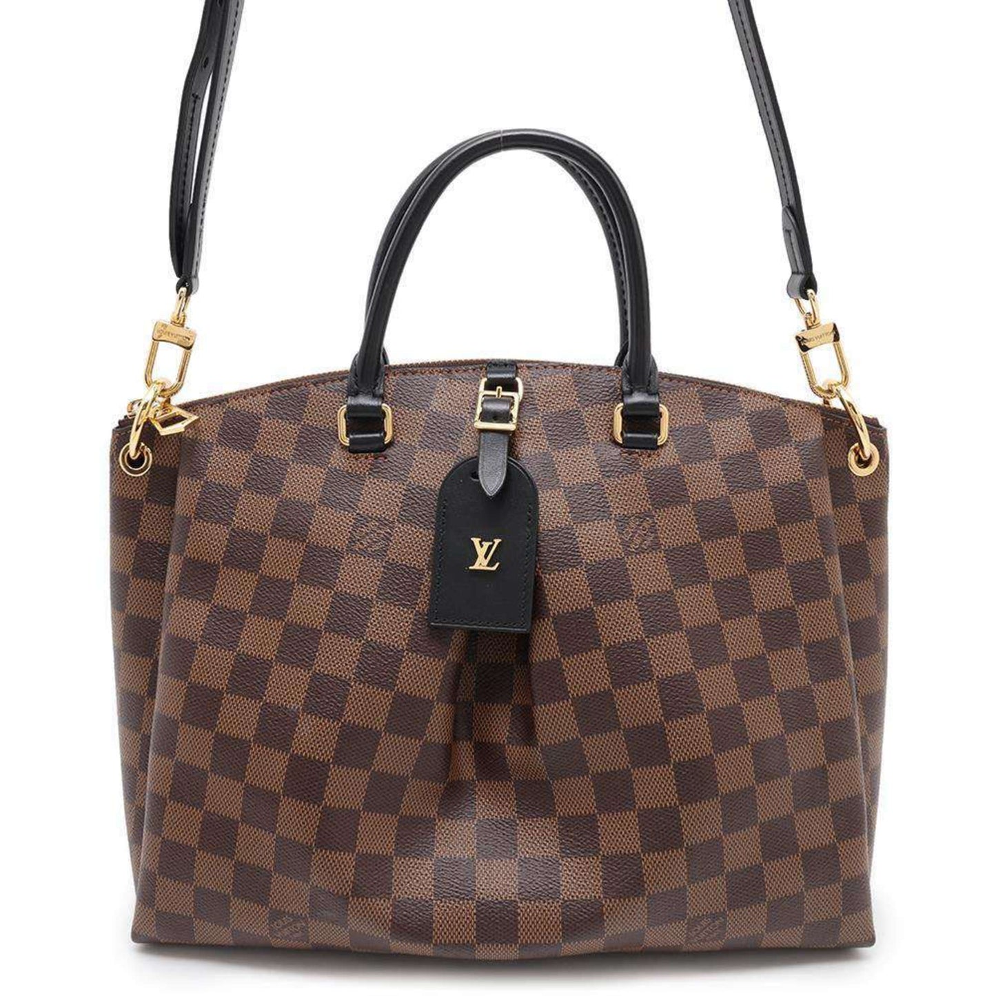 Louis Vuitton Damier Canvas Ebene Noir Damier Canvas Shoulder Bag Tote Bag