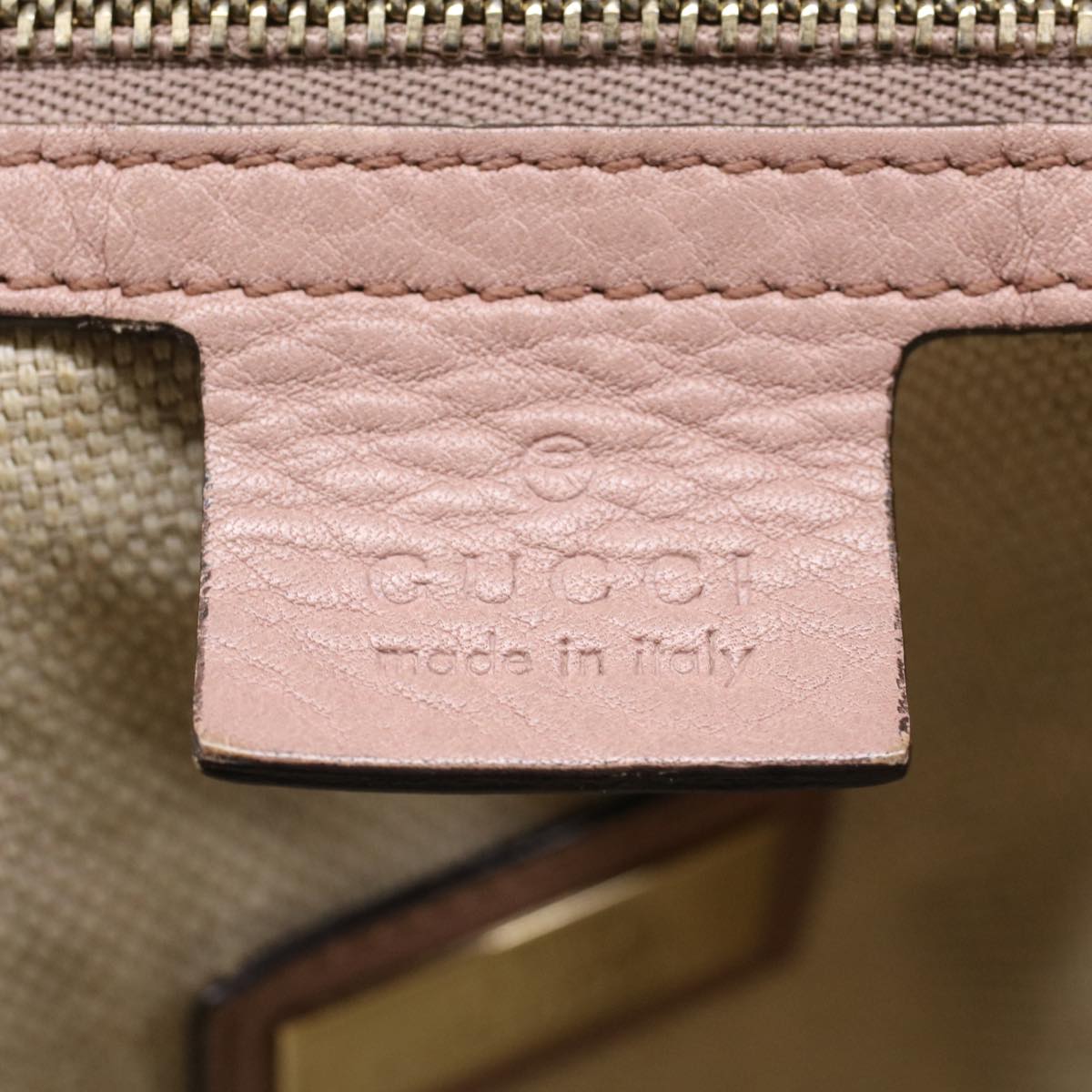 GUCCI Soho Shoulder Bag Leather Pink 282309 fm2589