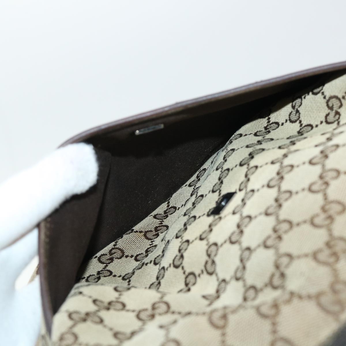 GUCCI GG Canvas Shoulder Bag Beige 145857 fm2595