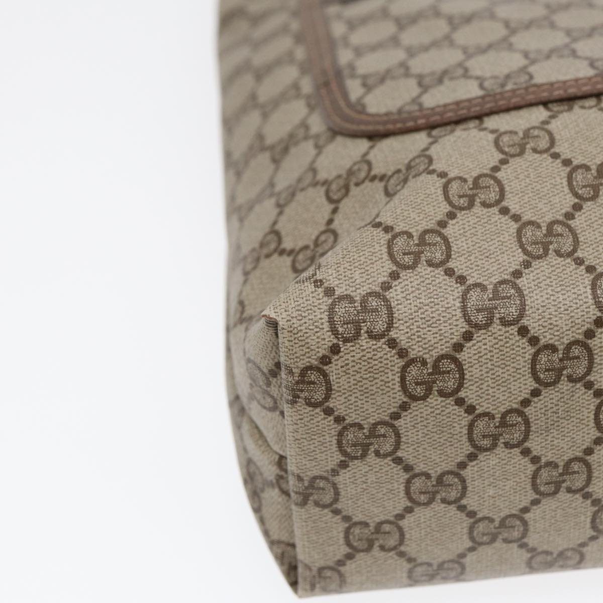 GUCCI GG Supreme Web Sherry Line Tote Bag PVC Beige 39 02 003 Auth fm3734