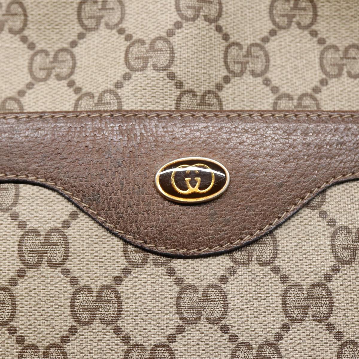 GUCCI GG Supreme Web Sherry Line Tote Bag PVC Beige 39 02 003 Auth fm3734
