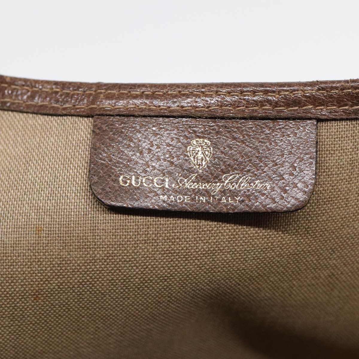 GUCCI GG Supreme Web Sherry Line Tote Bag PVC Beige 39 02 003 Auth fm3734