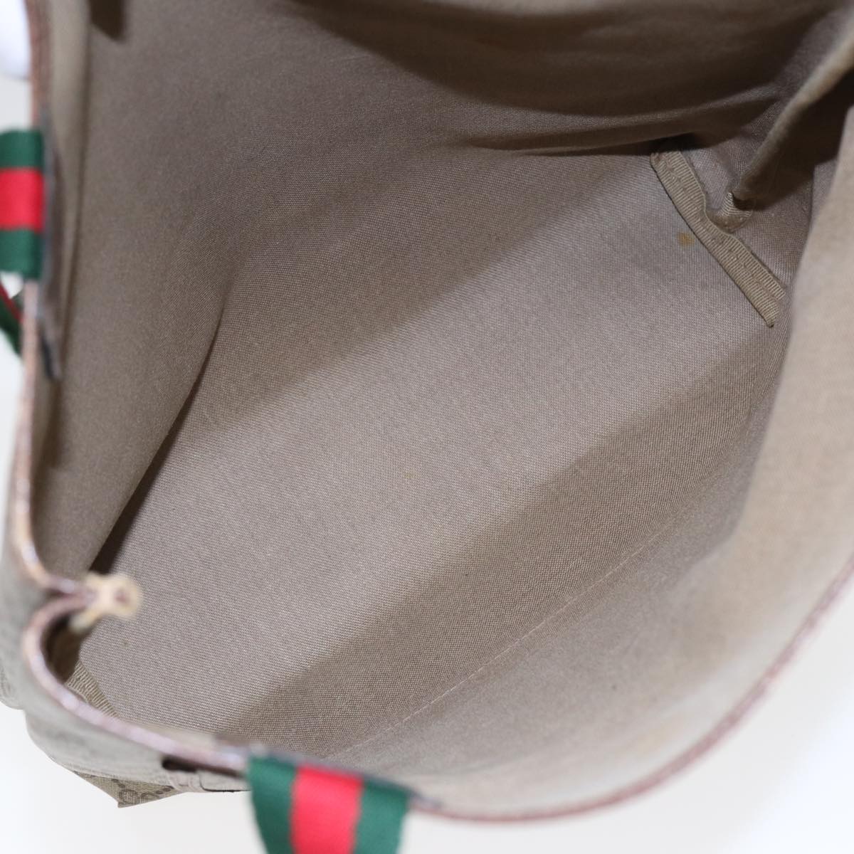 GUCCI GG Supreme Web Sherry Line Tote Bag PVC Beige 39 02 003 Auth fm3734